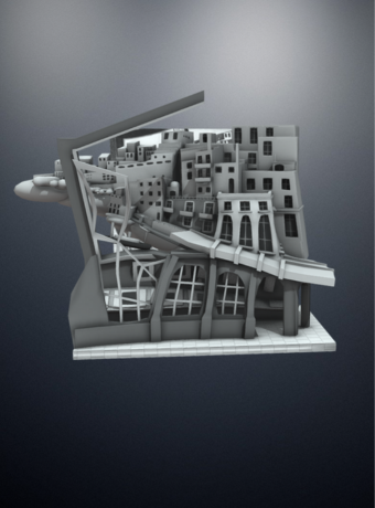 Réinterprétation 3D de la composition de M.C. Escher, Print Gallery.
