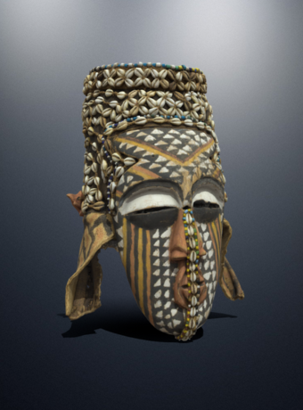 Royal mask of the Bushongo tribe, African Museum in Olkusz.