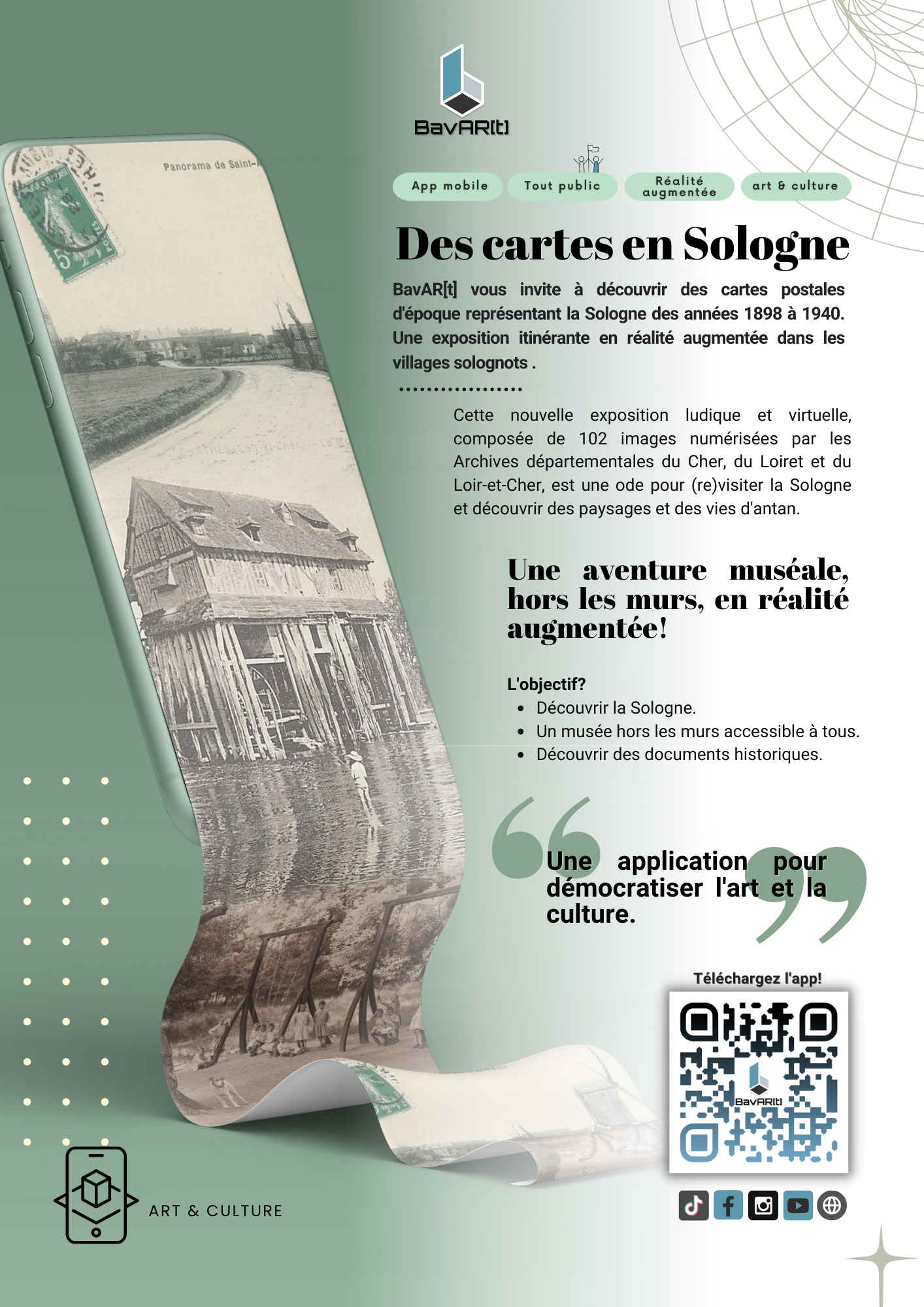 Parcours institutionnel géolocalisé, Portes de Sologne