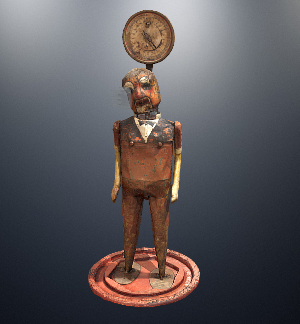 La Tête à Claque, automate du Musée des Arts Forains — modèle 3D BavAR[t] en réalité augmentée