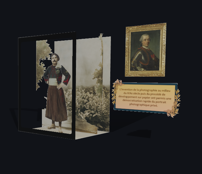 Portrait d'Amand Quelain — le zouave — visionneuse 3D BavAR[t]